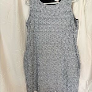 Calvin Klein Black and White Textured Mini Dress